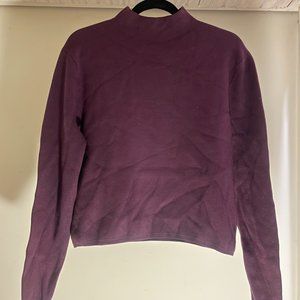 ANTONIO MELANI TURTLE NECK STRETCH LONG SLEEVE SWEATER SIZE SMALL (S)- PURPLE